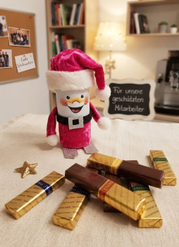 Nikolaus Schneemann auf Ski Mitarbeiter&Lieferanten Geschenke